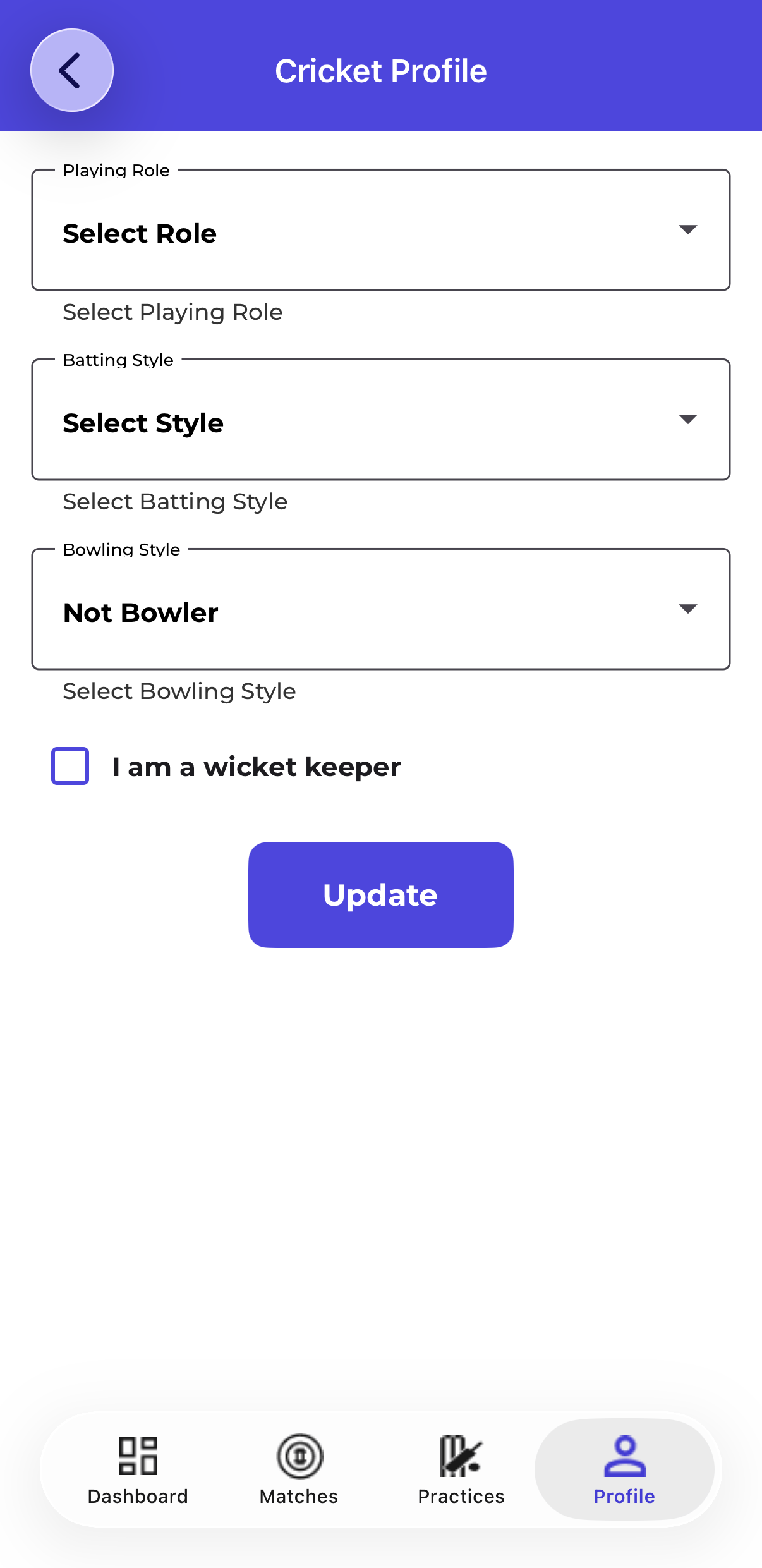 Mobile — Cricket Profile