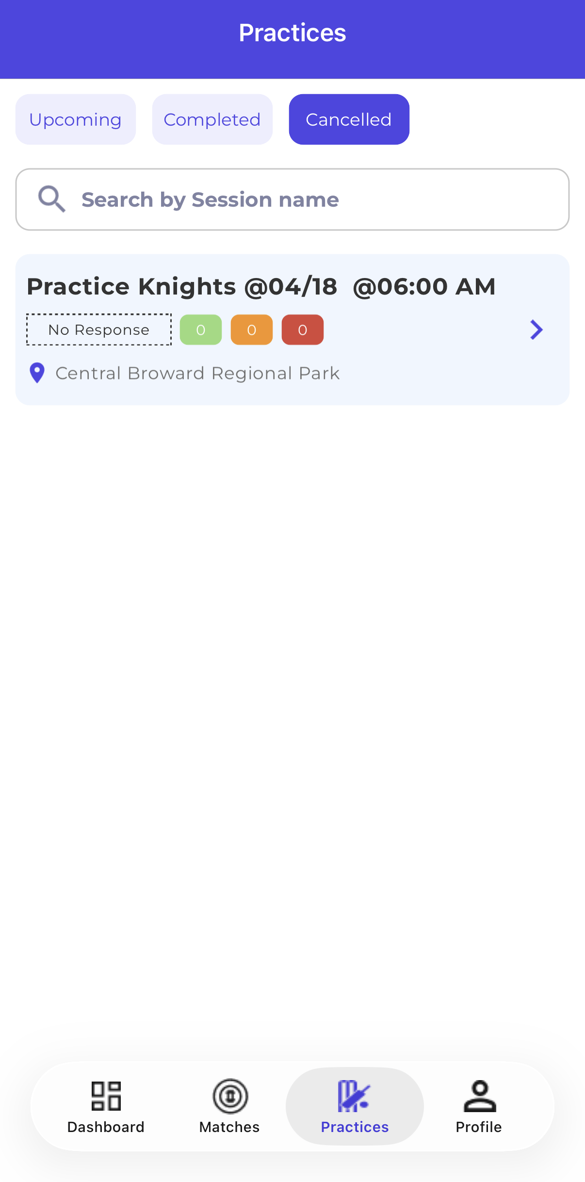 Mobile — Cancelled Practices