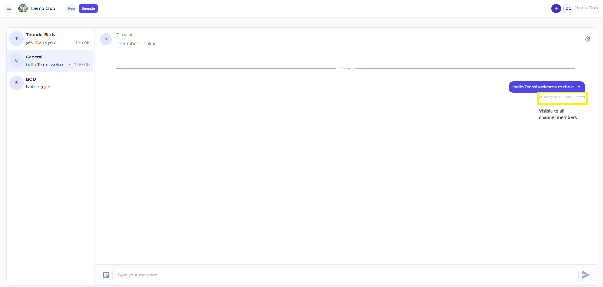 A chat message with the Edited label shown below it