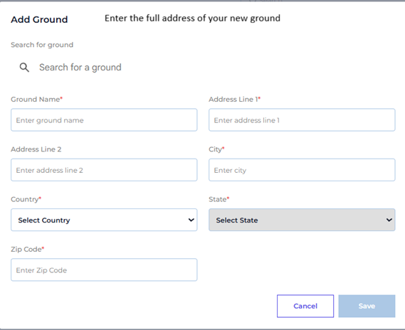 Manual Address Form from Match Detail
