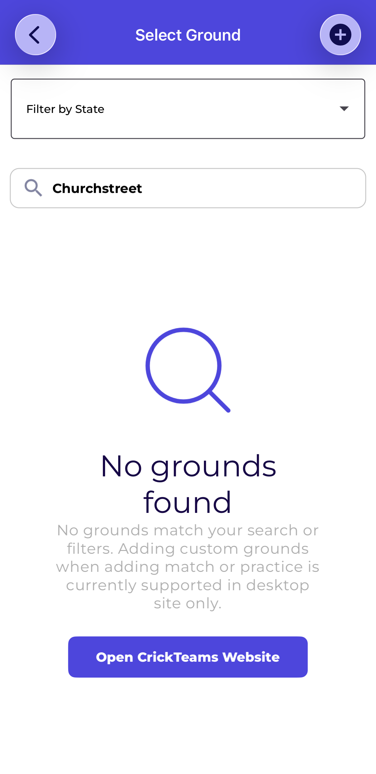 Mobile — Search No Matching Results