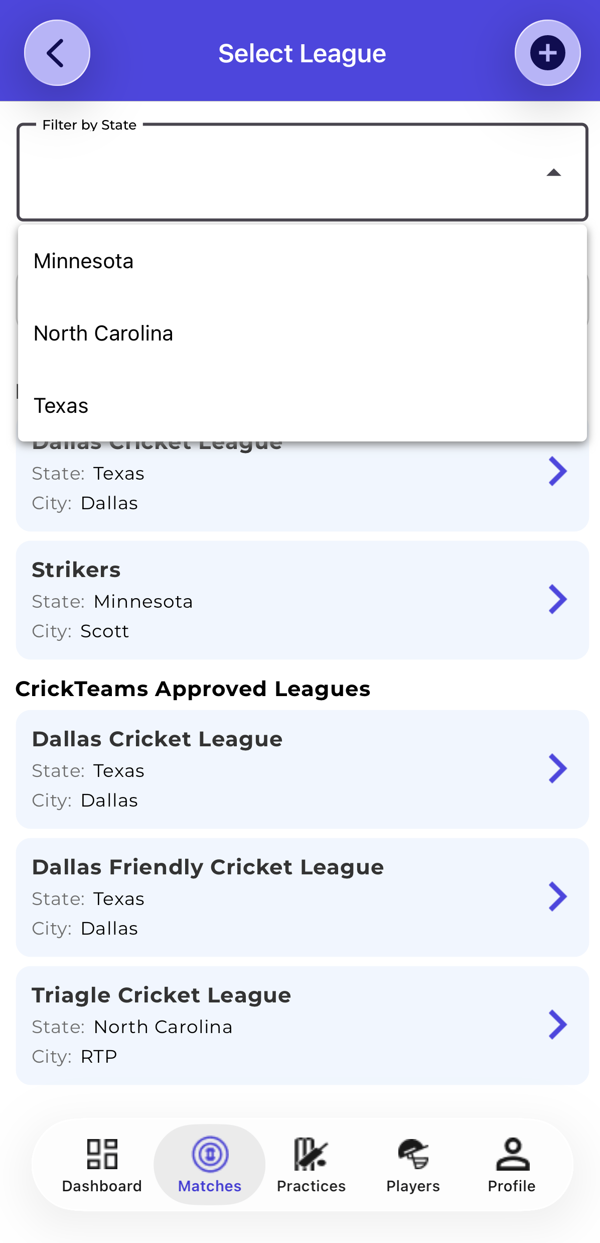 Mobile — Filter by State