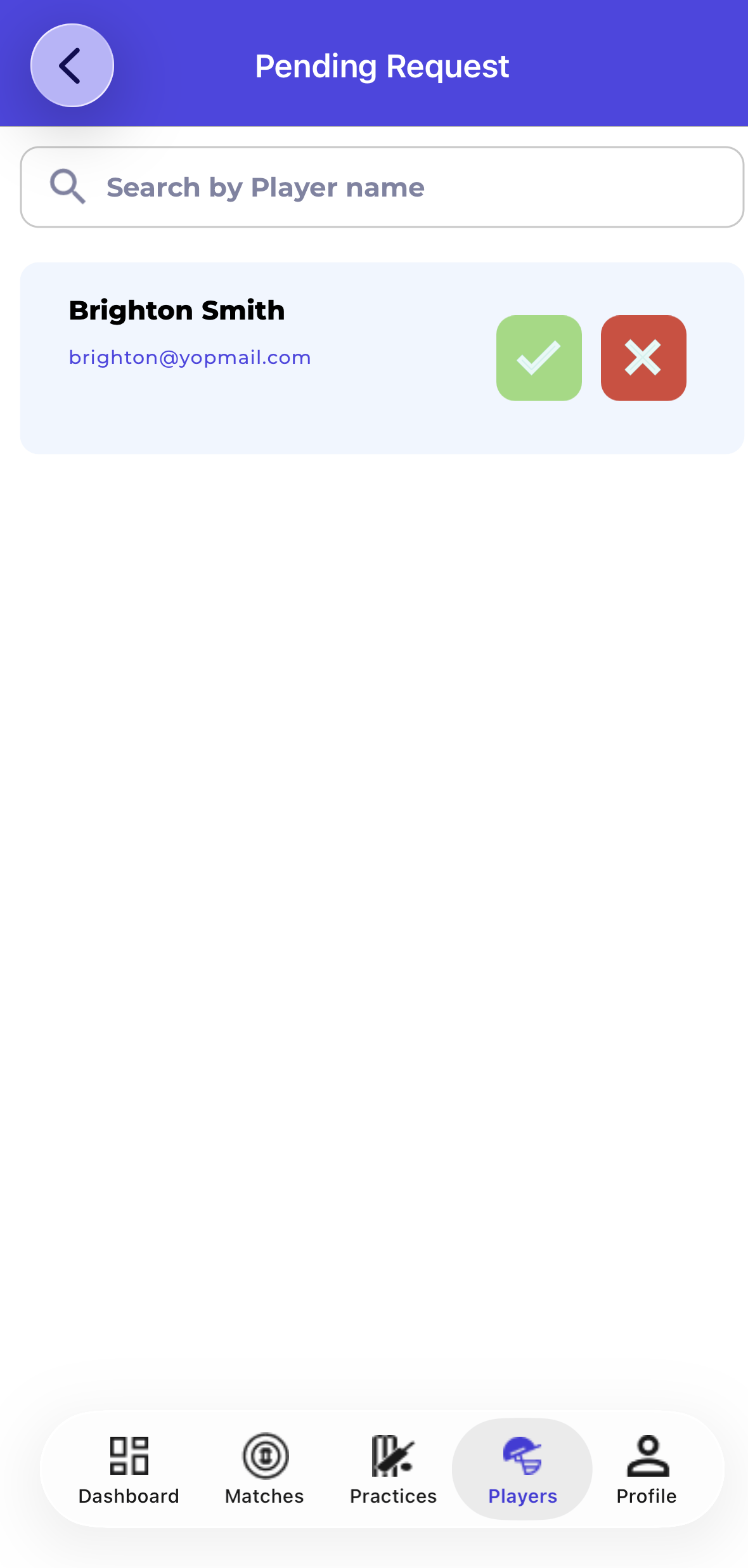 Mobile — Pending Join Request