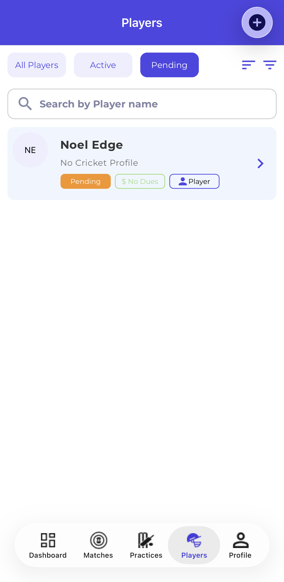 Mobile — Player Pending Acceptance