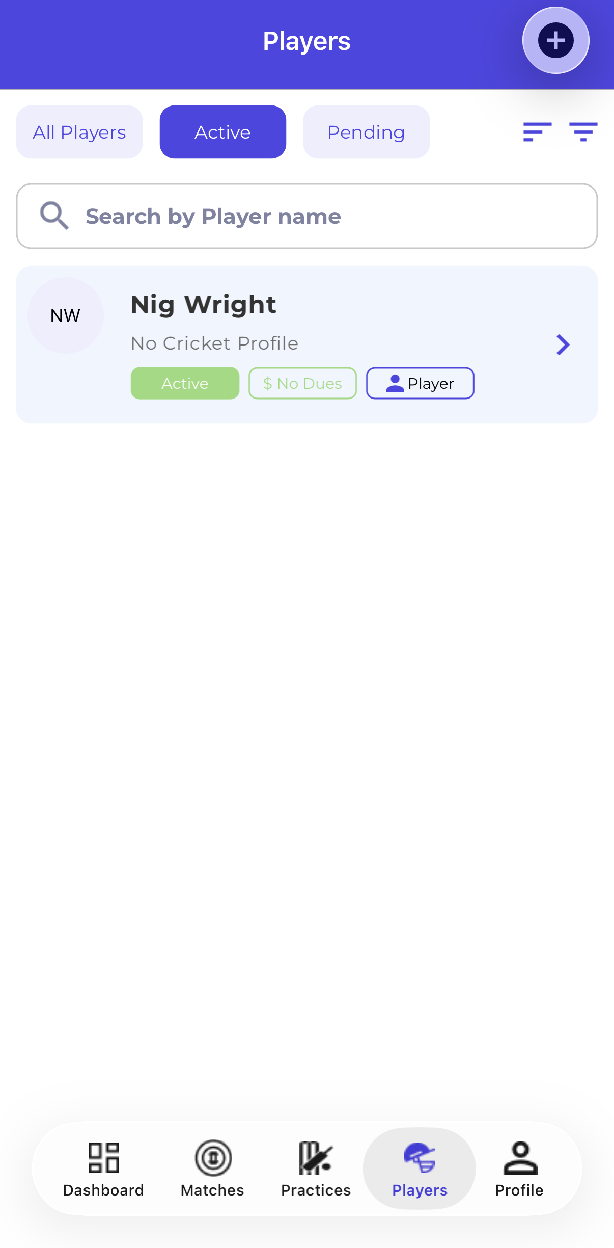 Mobile — Active Players List