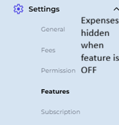 Expenses Nav Item Hidden — Feature OFF
