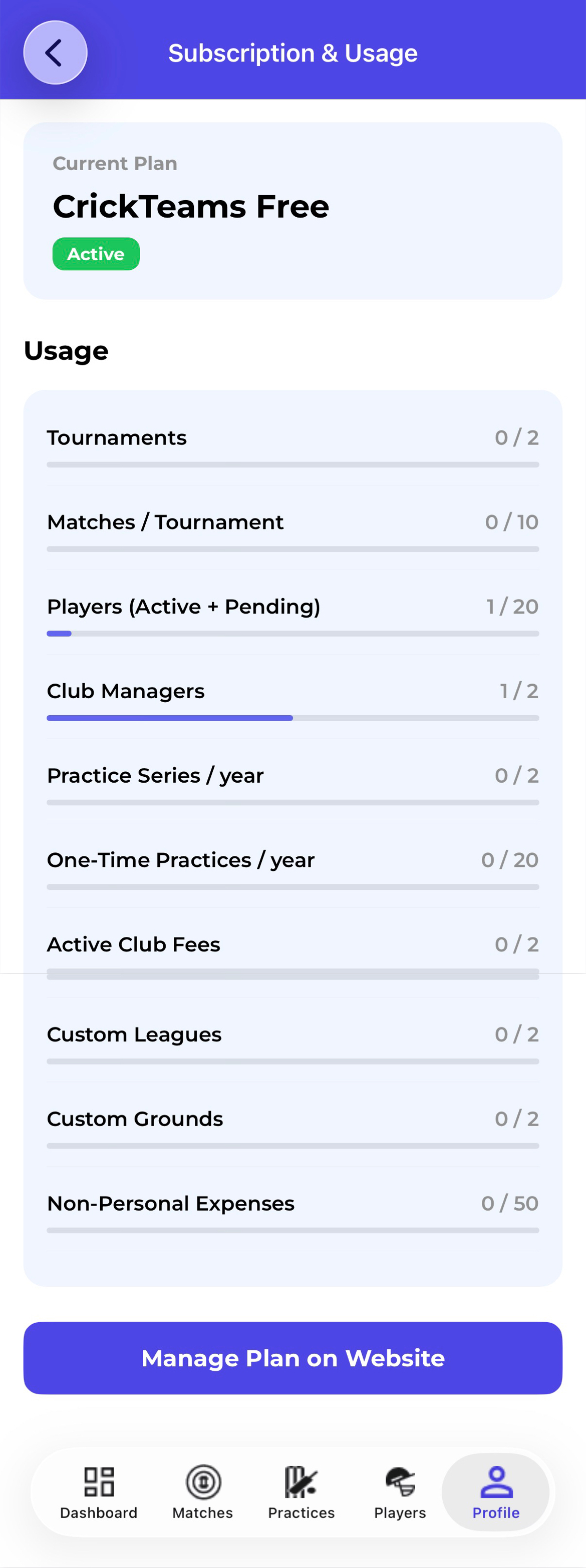 Mobile — Free Plan
