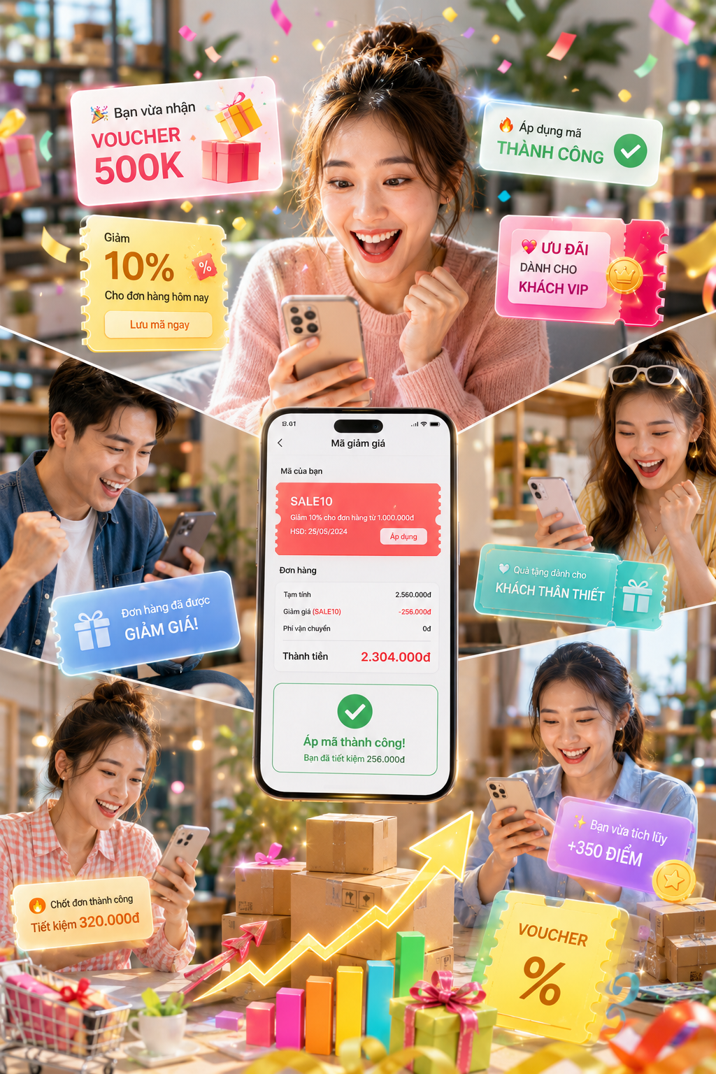 Cách dùng mã giảm giá để tăng đơn hàng cho shop bán sỉ