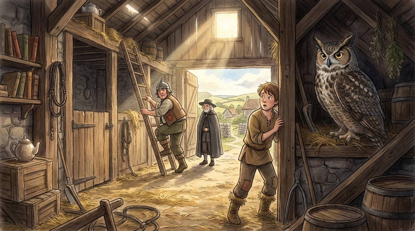 The Owl - Scene 1: Many years ago, in a small town, people were not as quick…