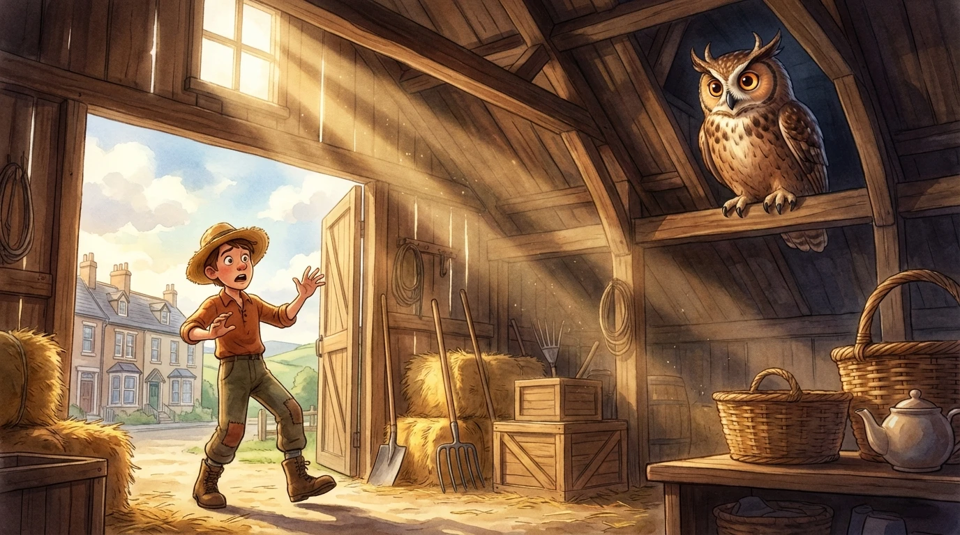 The Owl - Scene 2: In the morning a farmhand entered the barn for straw. He saw…