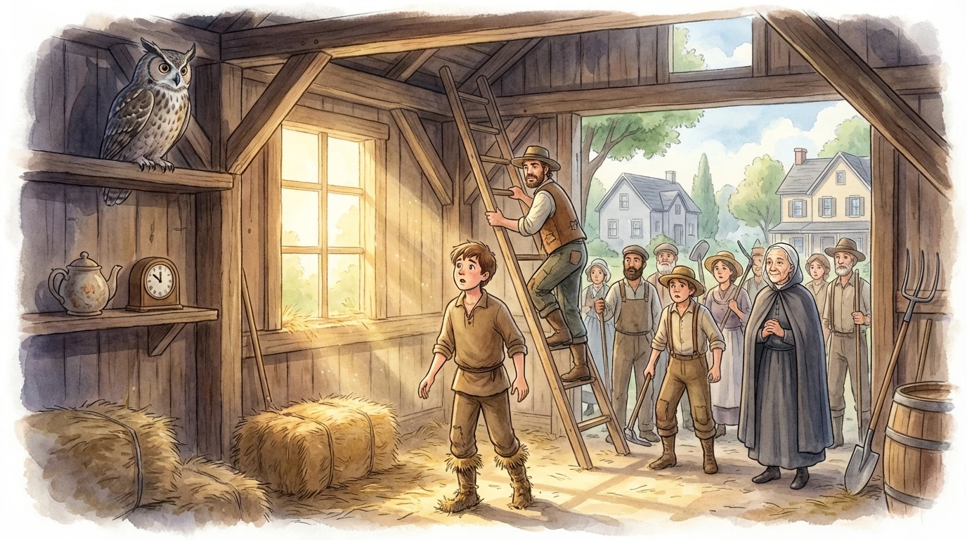 The Owl - Scene 3: His master went to look and, though brave, felt startled too. Soon…