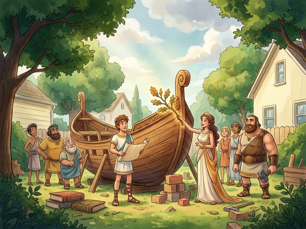 Jason and the Argonauts: The Quest for the Golden Fleece - Scene 4: Jason accepted the challenge. He needed a ship like no other. With…