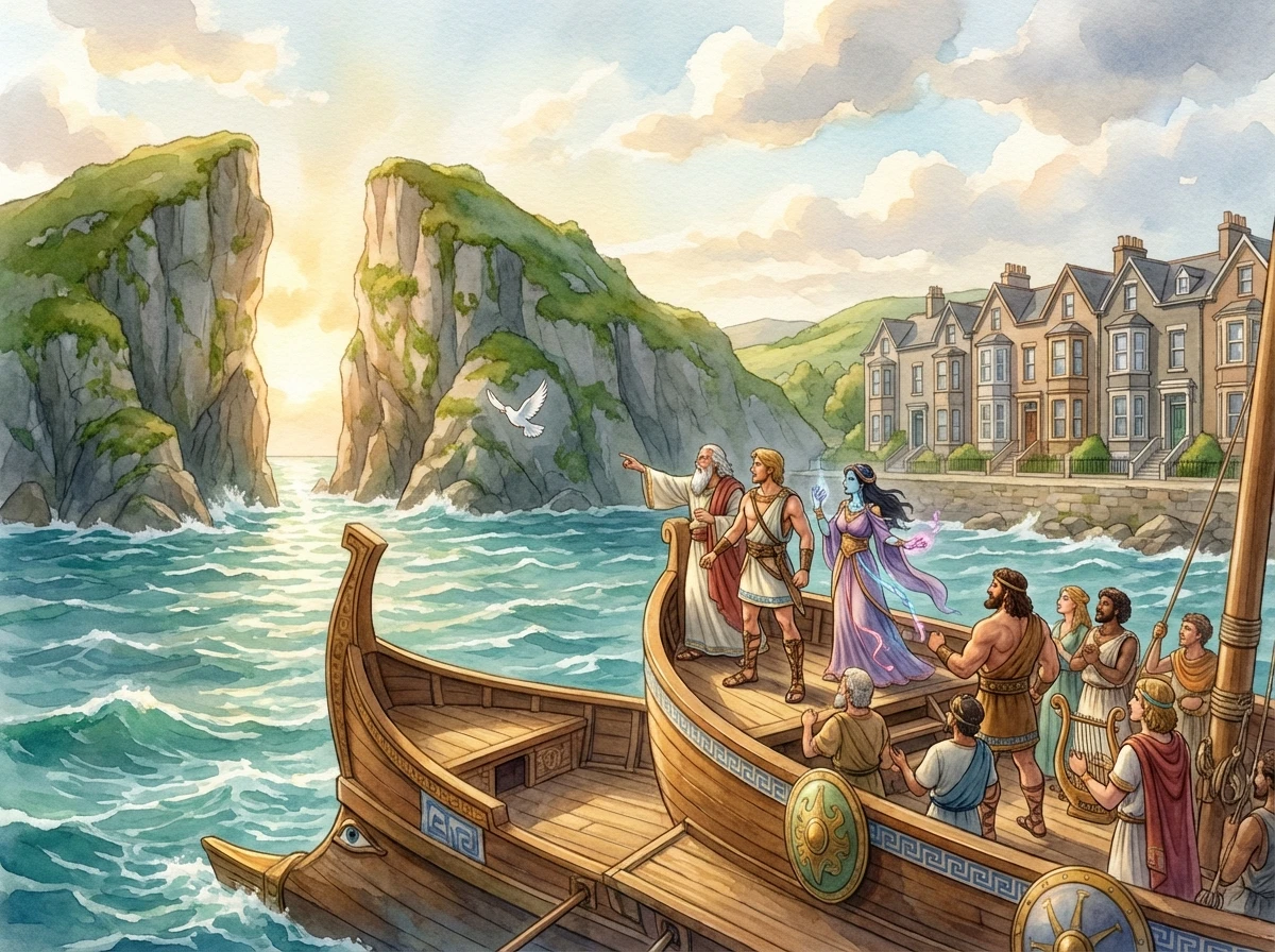 Jason and the Argonauts: The Quest for the Golden Fleece - Scene 9: In gratitude, Phineus gave Jason a crucial tip for the next danger:…