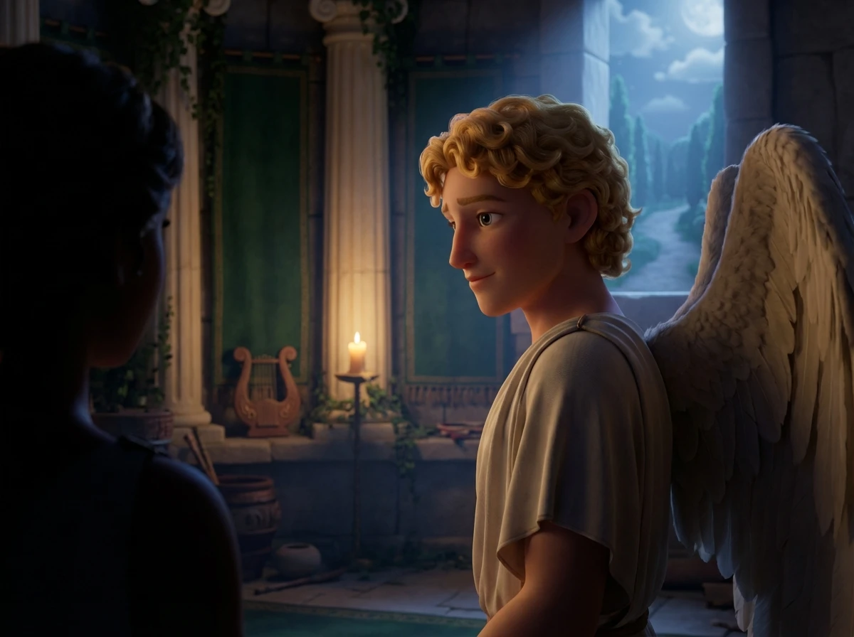 The Story of Eros and Psyche: A Love Legend - Scene 7: That night, in total darkness, her husband came to her. He was…