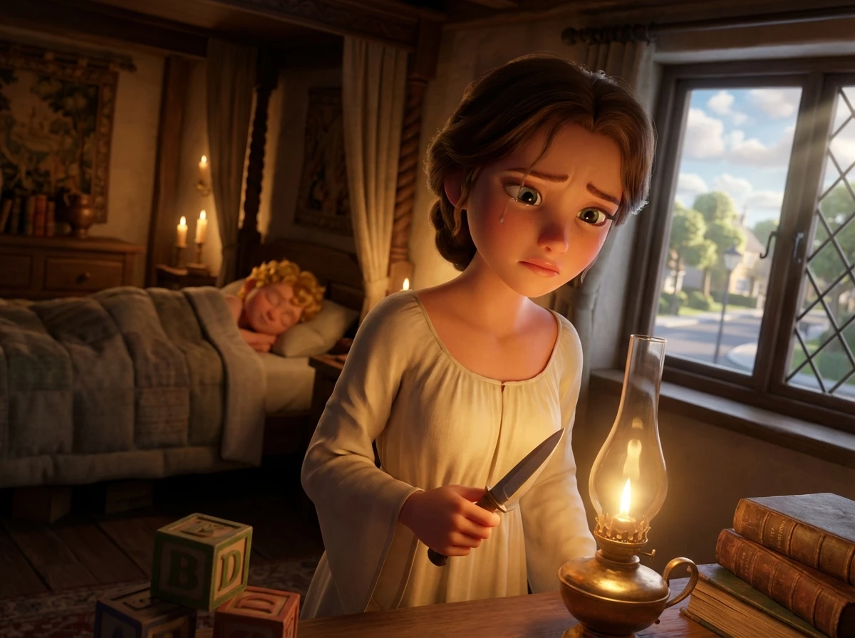 The Story of Eros and Psyche: A Love Legend - Scene 9: Terrified by her sisters' lies, Psyche broke her promise. One night, while…