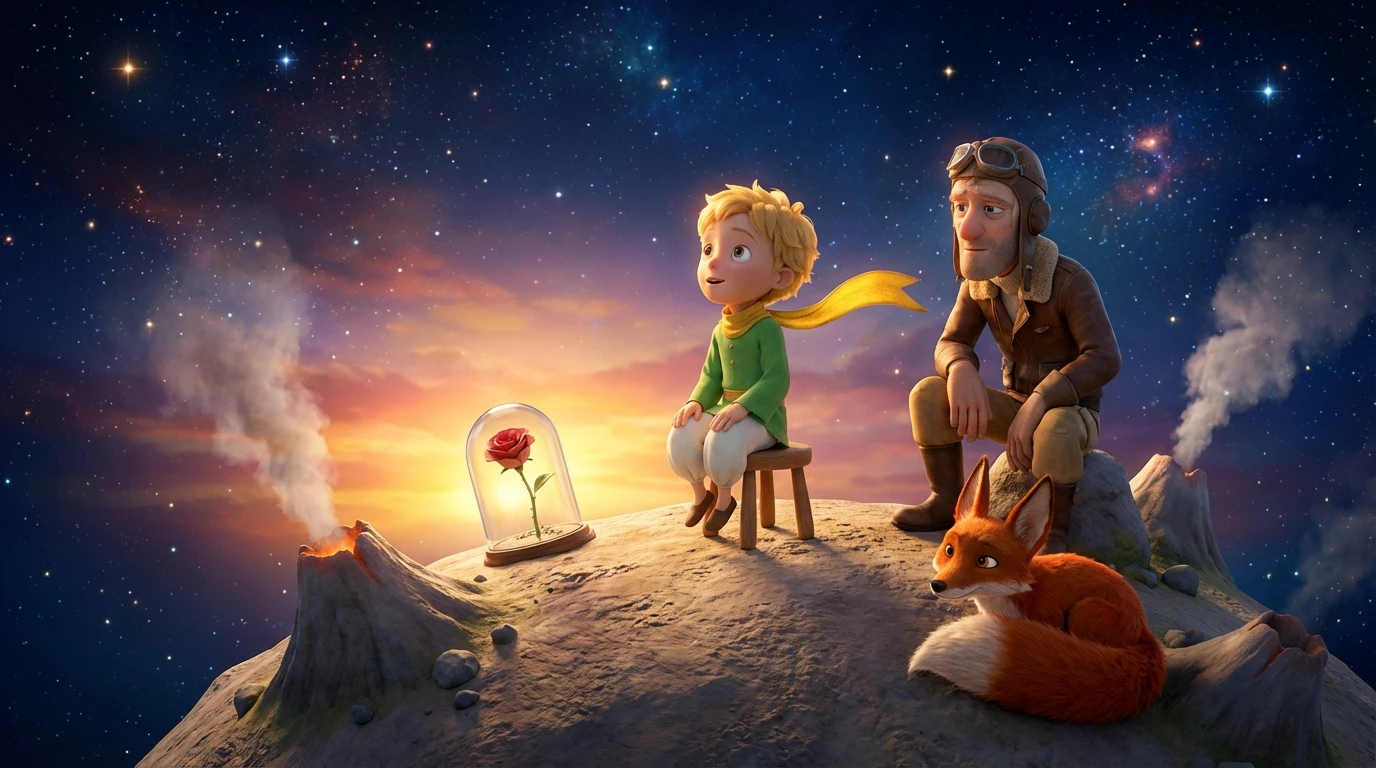 The Little Prince - Scene 4: Soon, I learned that his home wasn't a country, but a tiny…