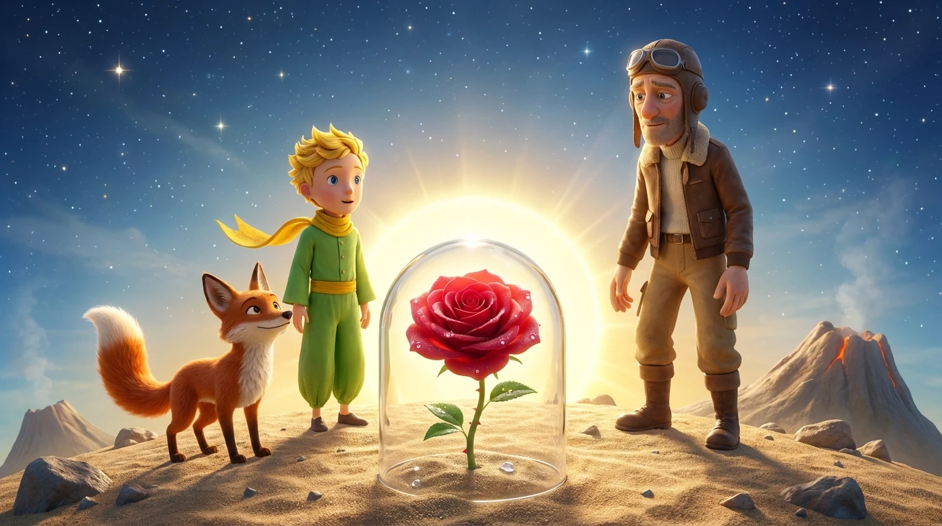 The Little Prince - Scene 6: For a long time, there were only simple flowers on B-612. But…