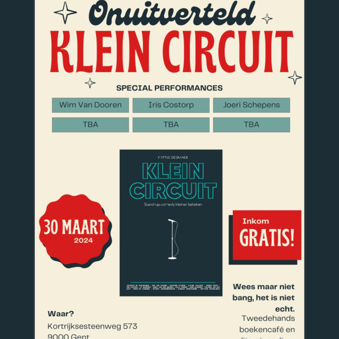 Boekvoorstelling Onuitverteld - Klein Circuit