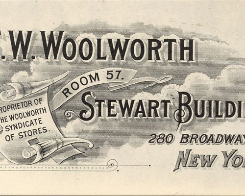 Woolworth's business card