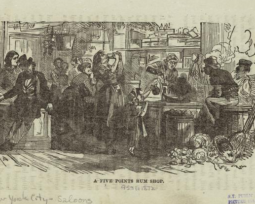 A Five Points rum shop 1872