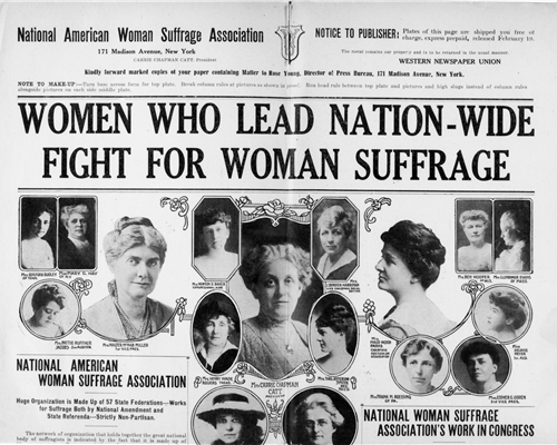 Women who Lead Nation Wide Fight for Woman Suffrage