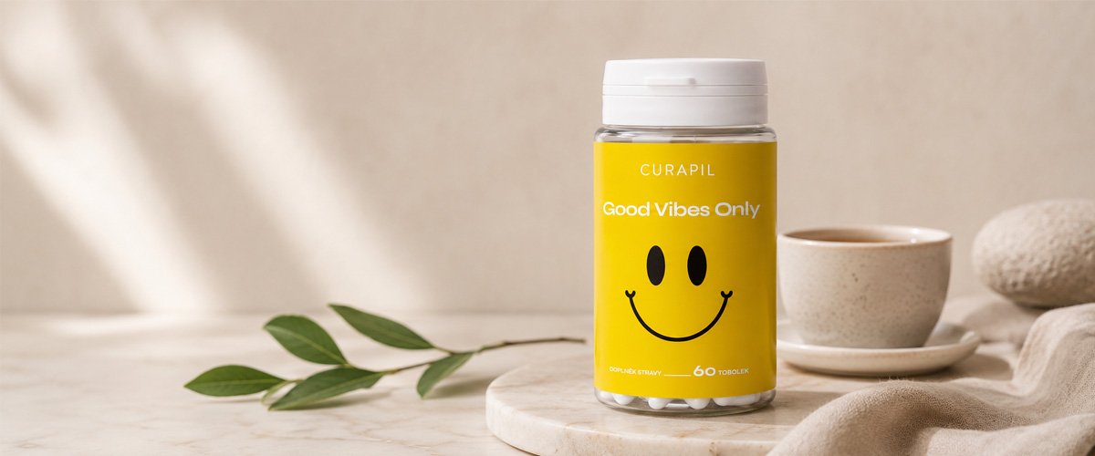 Good Vibes Only Curapil — adaptogeny pro vnitřní klid