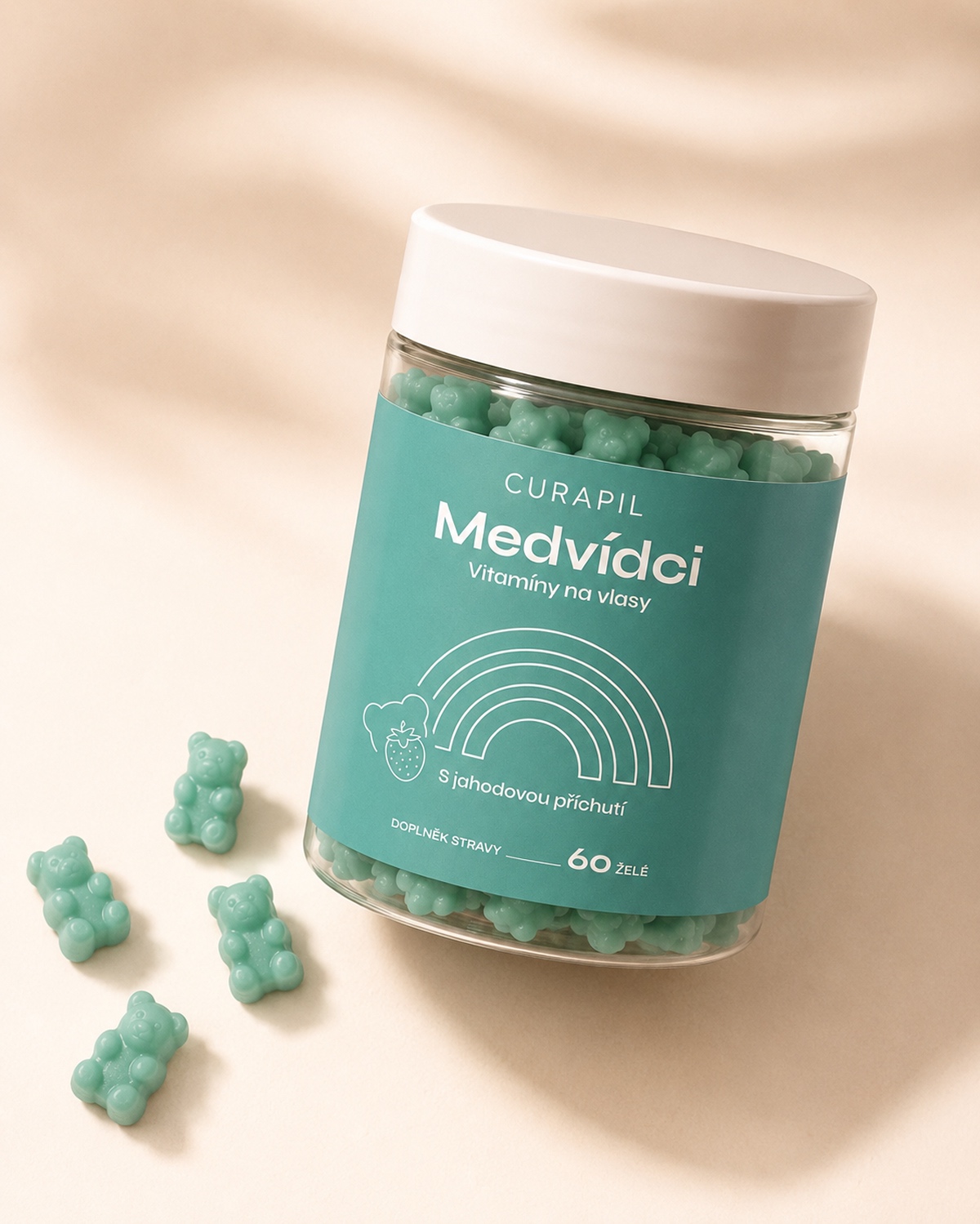 Medvídci Vitamíny na vlasy Curapil — biotin 6000 μg