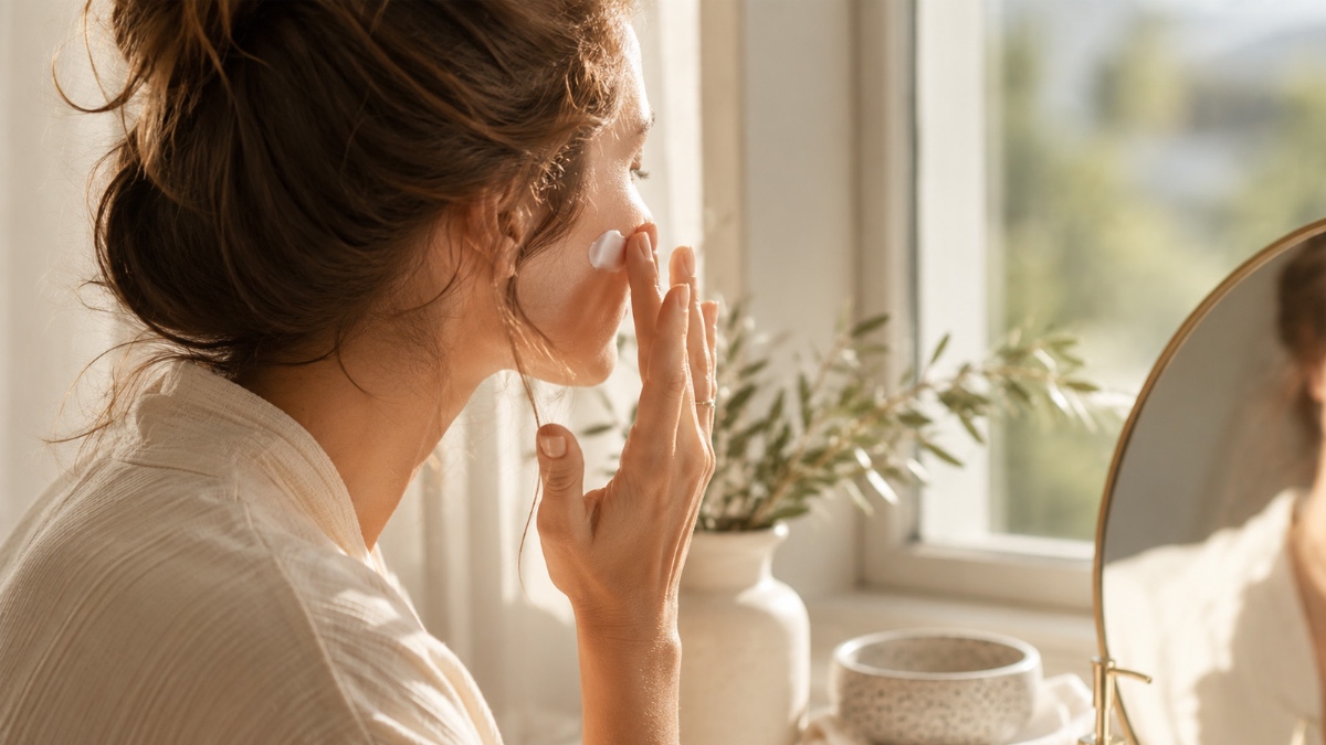 Ranní aplikace krému SPF 50 — denní rituál