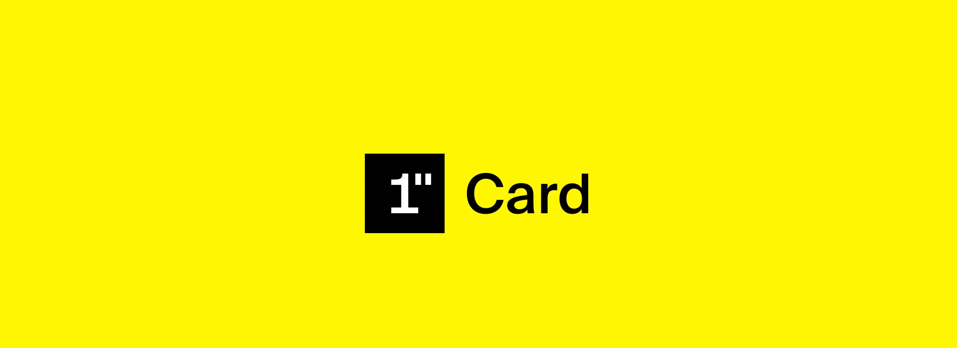 1Inch Debit Card Banner