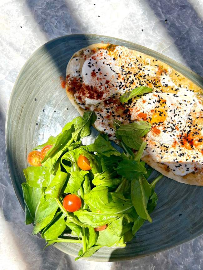 Poached Eggs Turkish Benedict