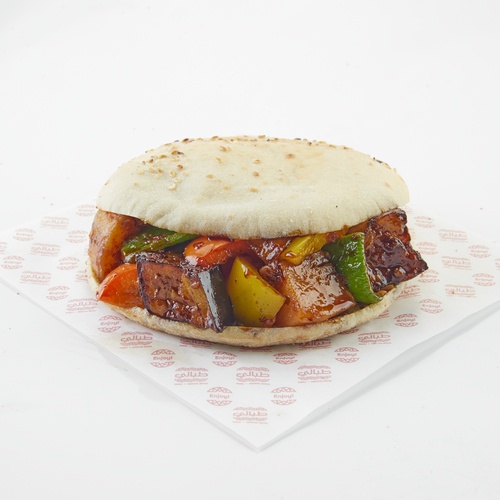 Moussaka with Dibs Roman Sandwich