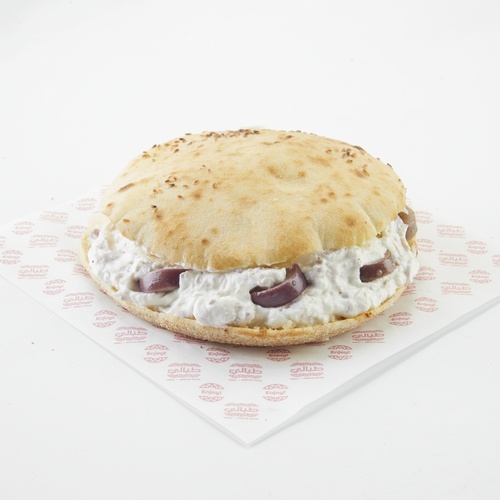 Labneh with Olives Sandwich