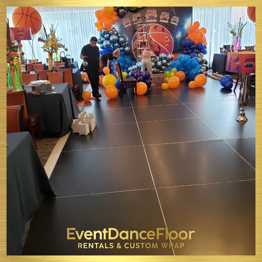 Are Bar/Bat Mitzvah dance floor decals easy to install and remove without causing damage to the dance floor surface?