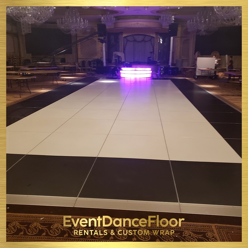 What is the typical turnaround time for ordering and receiving custom dance floor graphics?