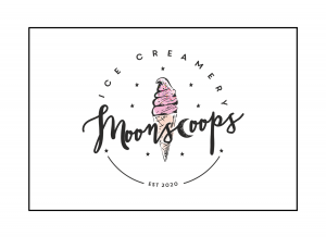 MoonScoops Ice Creamery Logo