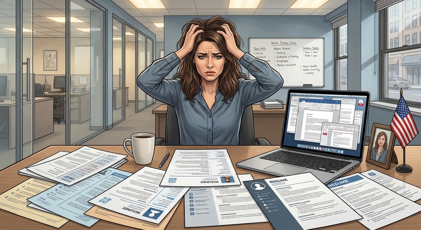 Manual resume formatting bottleneck faced by US recruitment agencies handling high volumes of resumes