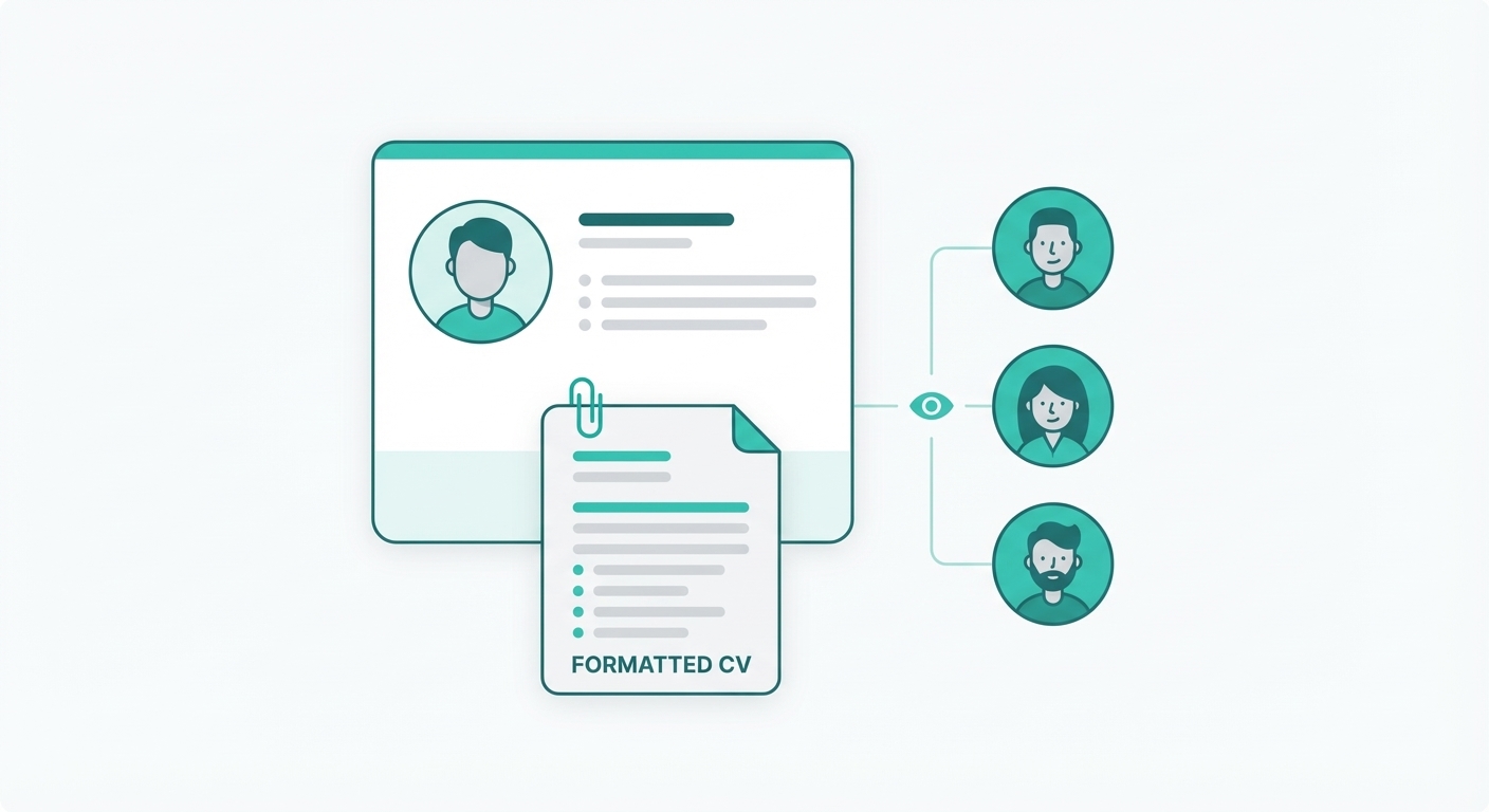 Formatted CV saved back in JobAdder for team collaboration using CV Formatter on JobAdder