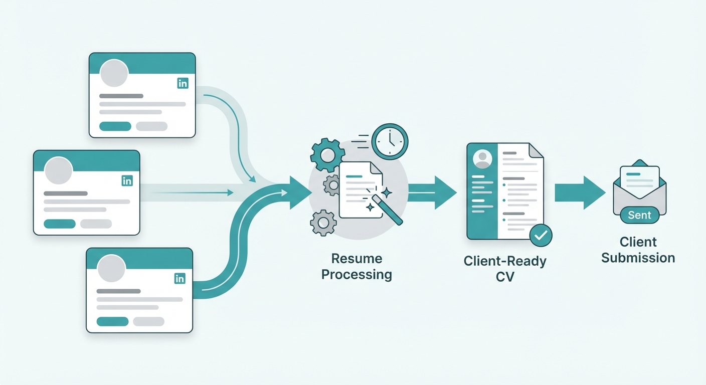 Recruitment agencies using a LinkedIn resume builder to speed up candidate submissions
