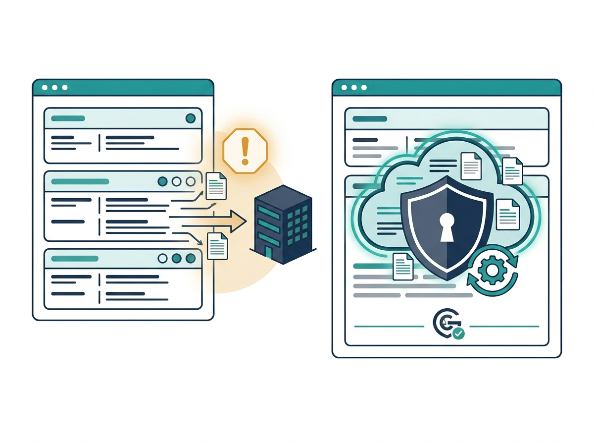 Data handling comparison for outsourced CV formatting versus software for GDPR compliance and candidate data privacy