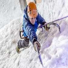 Ice climbing image classifcation dataset for machine learning