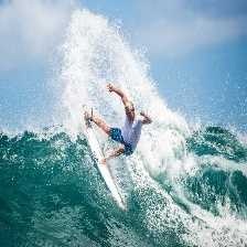 image of surfing