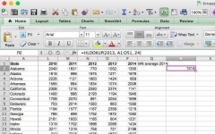 image of spreadsheet