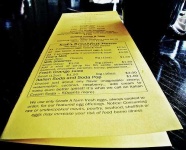 image of menu