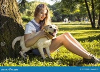 image of people_play_with_dog #1