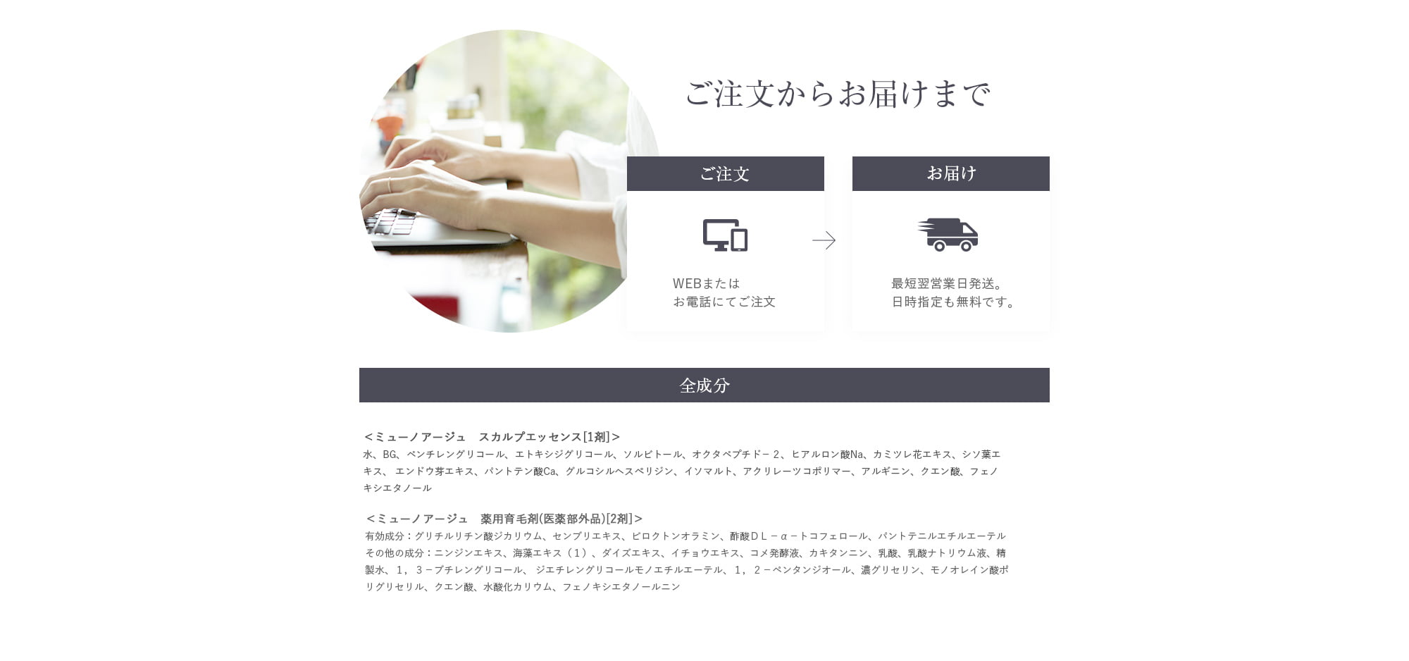 ご注文からお届けまで