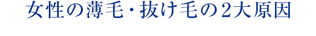 女性の薄毛・抜け毛の2大原因