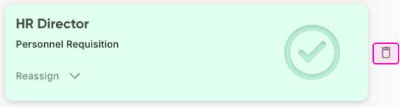The Packet setup showing reassign and remove options next to individual forms
