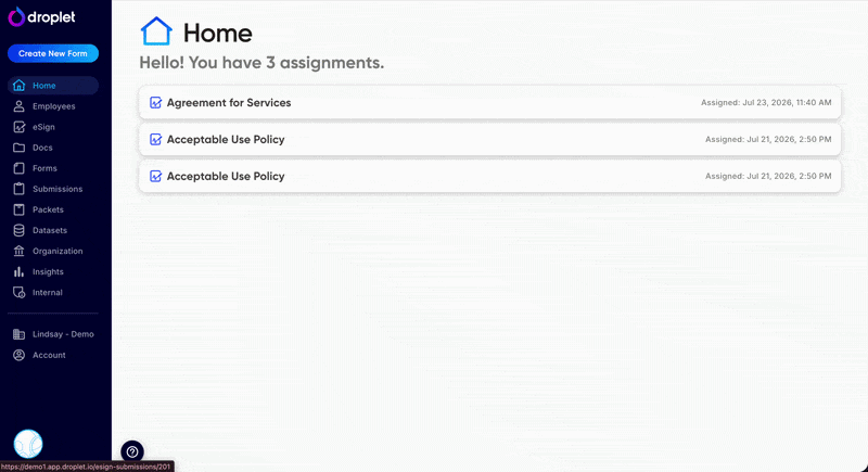Update account settings.