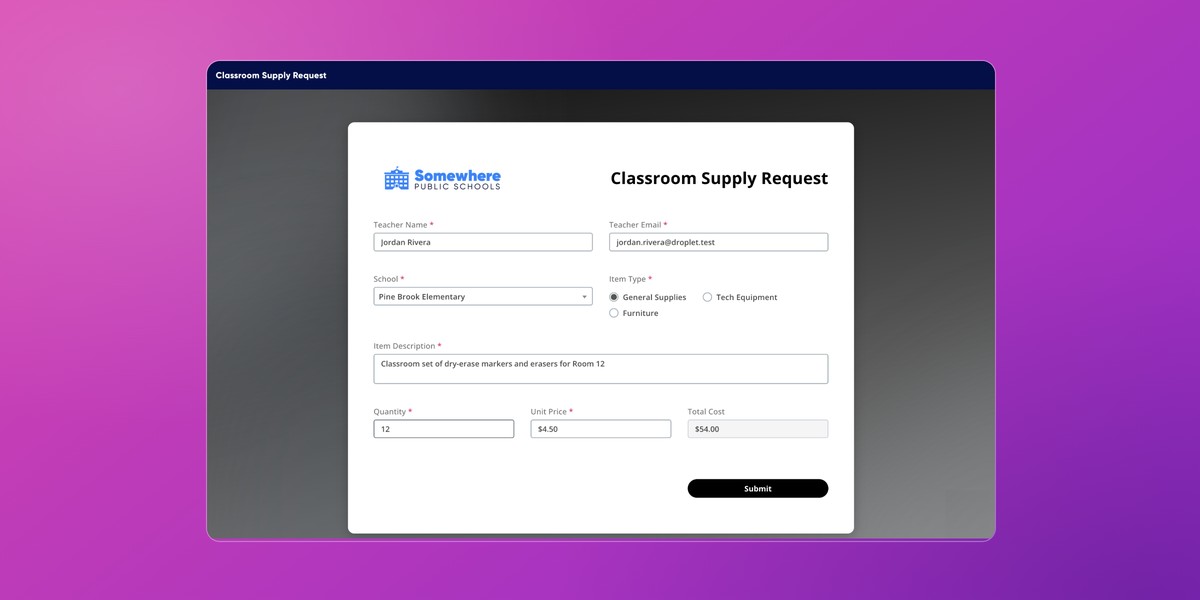 Fill out, approve, and track forms
