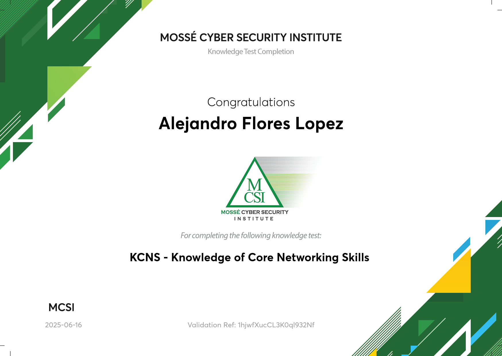 certificate of completion